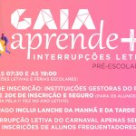 INSCRIÇÕES VERÃO 2024- PROGRAMA MUNICIPAL GAI@PRENDE+