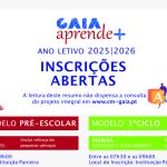 Inscrições para o Ano Letivo 2025/2026 do Programa Municipal Gai@prende+.